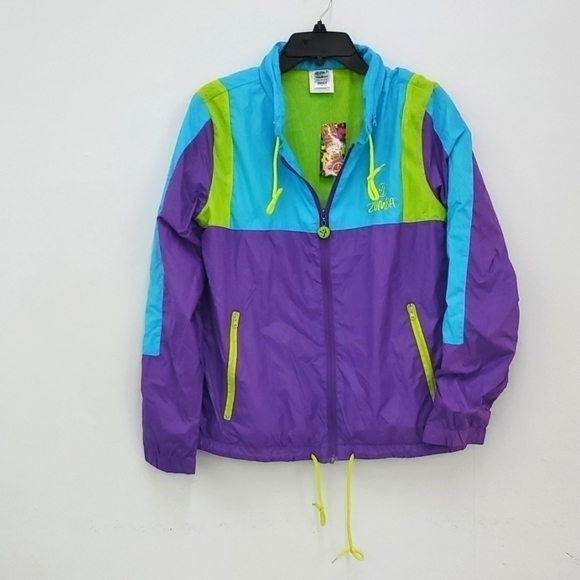 NEW Zumba Breakin' Track Jacket Purple Medium - Picture 3 of 7